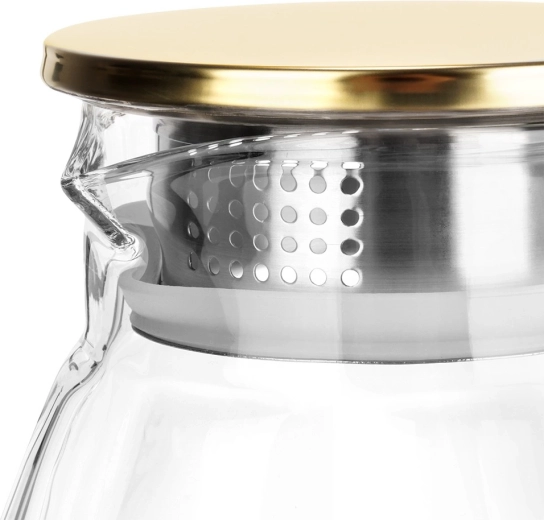 Rozsdamentes fedő szűrővel