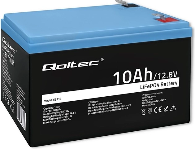 LiFePO4 akkumulátor 12,8 V 10 Ah BMS-sel