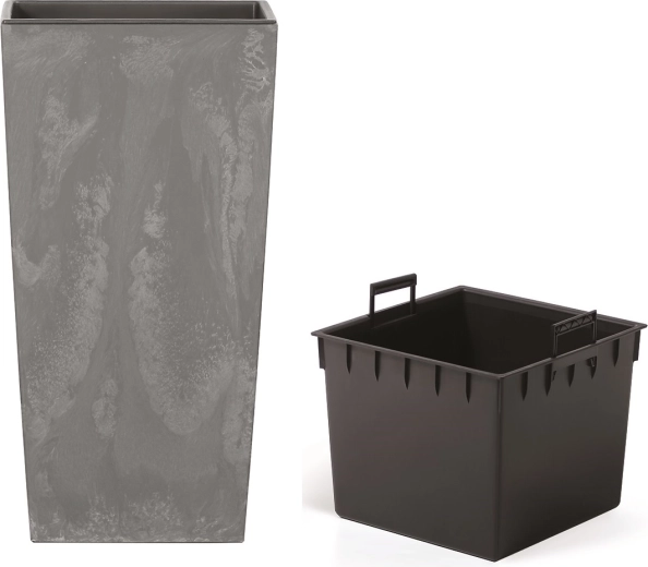 URBI Square Beton hatású ültető edény betéttel 17 cm marengo