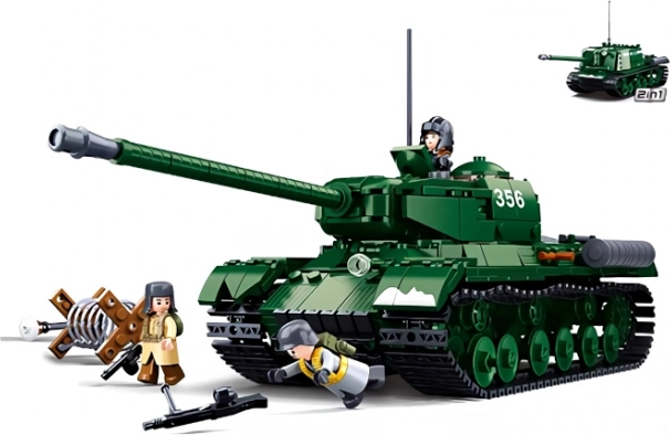 Sluban Budapest ostroma – szovjet nehéz harckocsi IS-2 2 az 1-ben építőkészlet