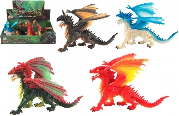 műanyag sárkányfigura 20 cm – 4 féle dobozban