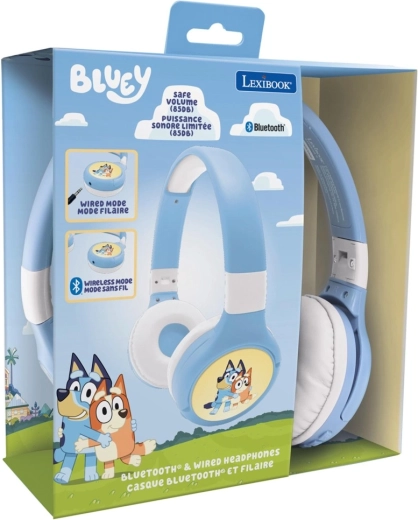 BLUEY 2 az 1-ben gyerek vezeték nélküli fejhallgató összehajtható kialakítással és hangerőkorlátozással
