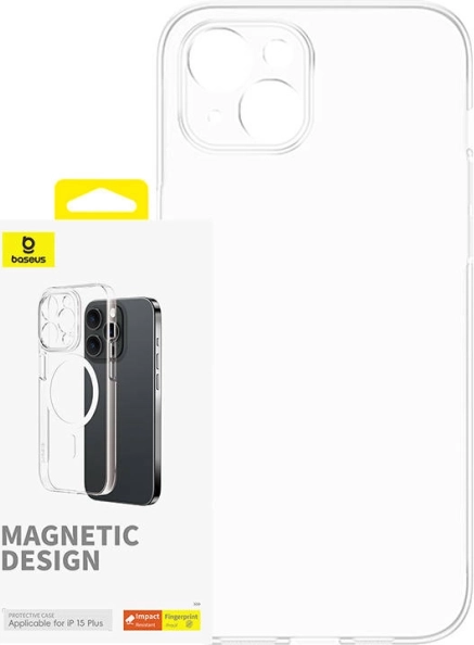Baseus OS-Lucent mágneses tok iPhone 15 Plus átlátszó