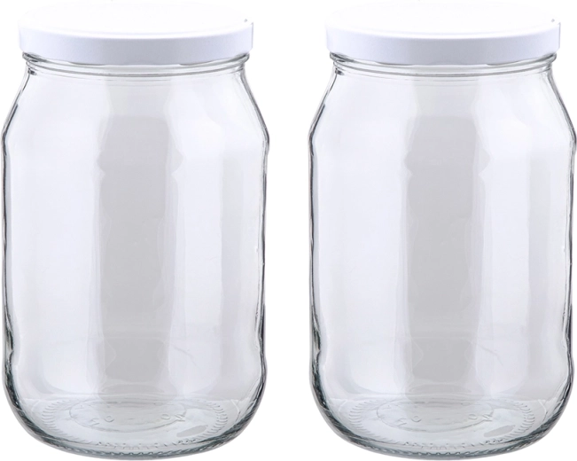 2 db 1700 ml-es befőttesüveg készlet 100 mm-es fedéllel