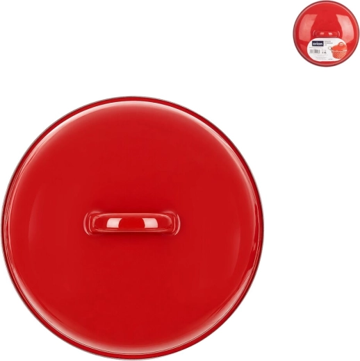 Lem zománcozott fedő 17 cm piros