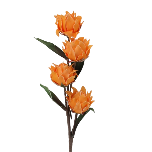 Dekoratív művirág 88 cm narancssárga