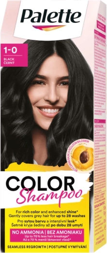 Palette színező sampon 1-0 fekete 50 ml