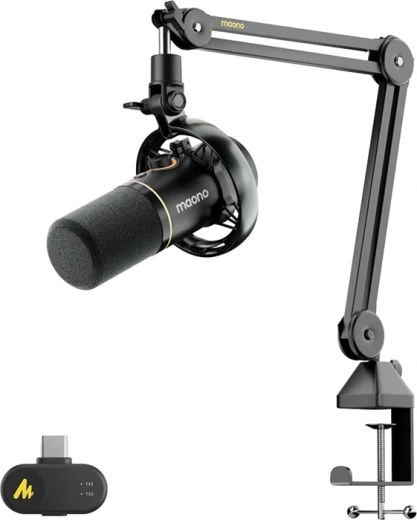Maono PD200WS dinamikus mikrofon USB/XLR/2,4 GHz (fekete)
