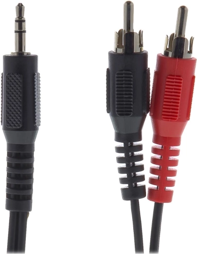 Sencor sztereó audiokábel, 3,5 mm-es jack csatlakozóról 2× RCA-ra, 5 m