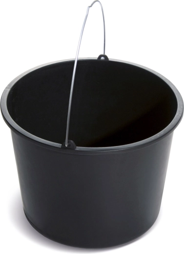 20 l-es építő vödör fém füllel, fekete
