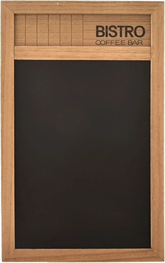 BISTRO fali tábla barna fa kerettel 34 × 55 cm