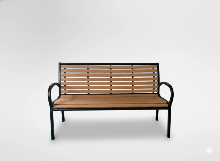 Kerti pad fa hatású, barna 125 × 60 × 80 cm