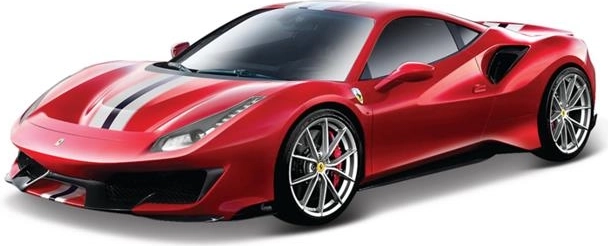 Bburago Ferrari 488 Pista Race & Play piros fémből készült modellautó 1:24 méretarányban