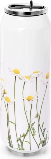 Virágmintás, doboz formájú termoszbögre, 700 ml