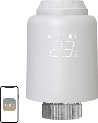 Moes intelligens termosztatikus radiátorszelepfej ZigBee Tuya ZTRV-PJ-601-MS