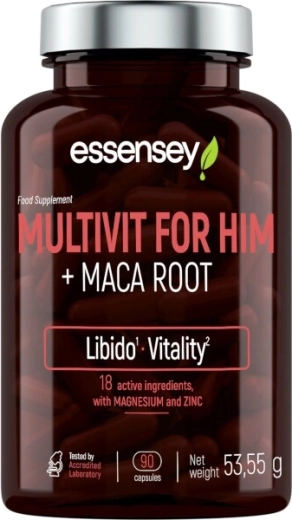 Essensey multivitamin férfiaknak macával, 90 kapszula