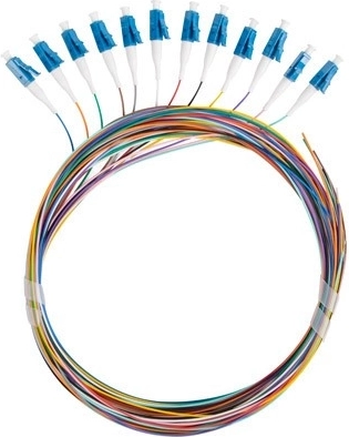 Optikai pigtail SM OS2 LC/UPC 2 m G657A1 semi-tight, multicolor