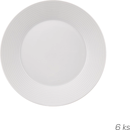 Mona „linka” porcelán desszertes tányérok 19 cm, 6 db-os készlet