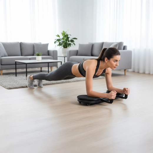 Core edzés csúszással és stabil támasztékkal