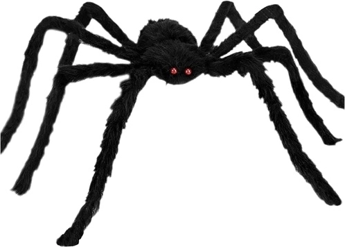 Ruhhy szőrös halloweeni pók dekoráció 50 cm - 1 db