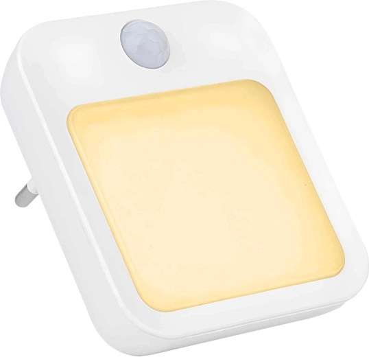 LED éjszakai konnektoros lámpa mozgás- és szürkületérzékelővel – 1 db