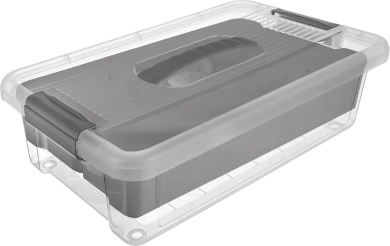 Tárolódoboz UH MULTI Stormax téglalap 6 l, szürke betéttel