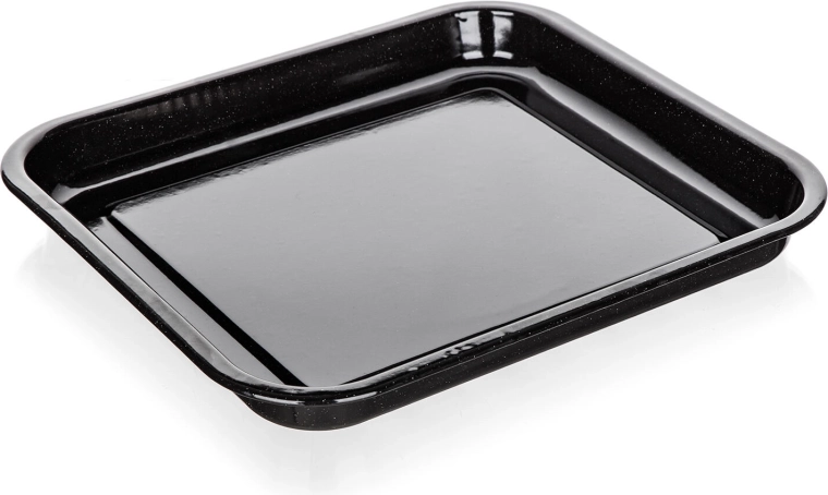 zománcozott tepsi 41 × 37 × 4 cm CULINARIA Black