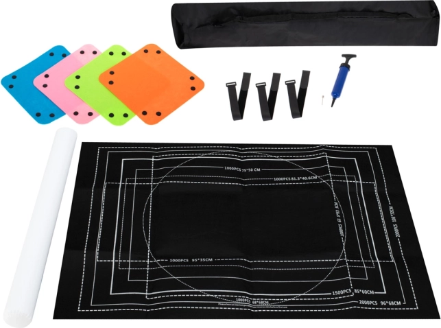 Filc kirakós alátét 500–2000 darabos puzzle-höz felfújható tubussal