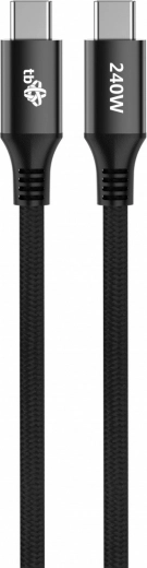 Töltő- és adatkábel USB‑C – USB‑C 2 m, 240 W, fekete