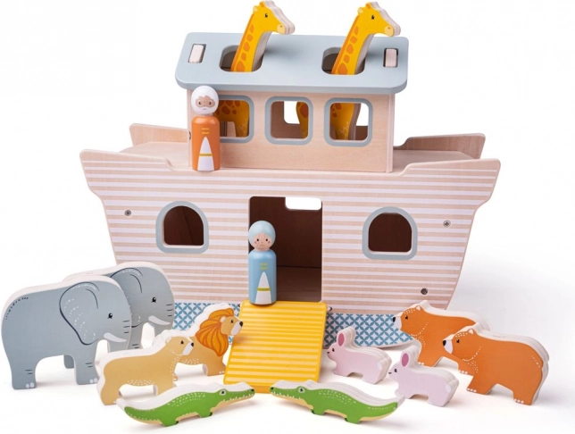 Fa játék Noé bárkája a Bigjigs Toys-tól