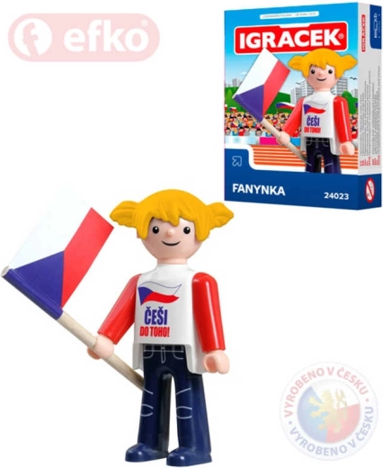 Igráček jégkorong-szurkoló figura 7,5 cm dobozban