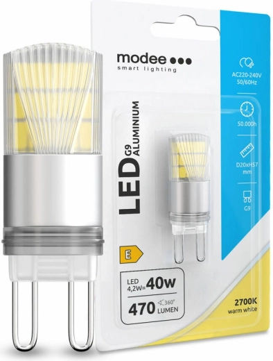 Modee LED izzó G9 4,2 W meleg fehér