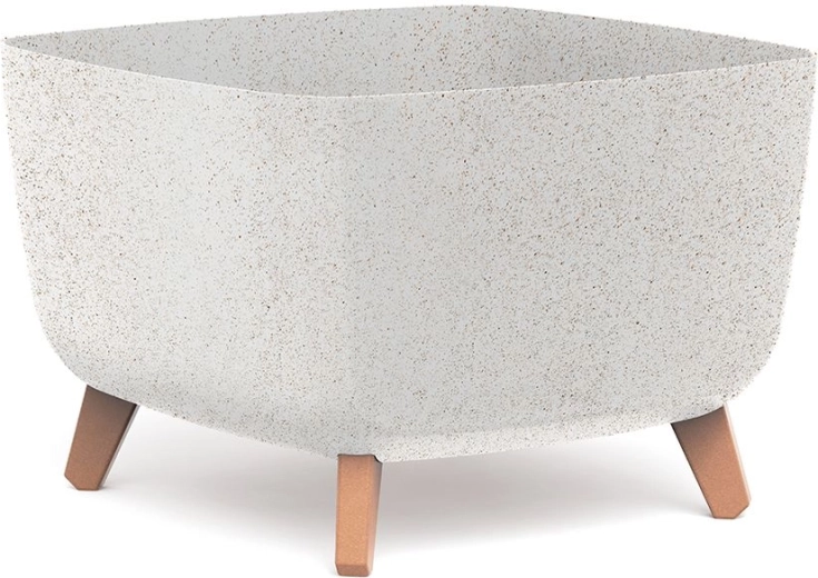 Gracia Square Eco Wood virágtartó 39 × 39 × 27 cm, fehér