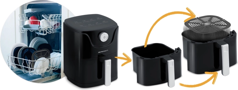 Könnyű tisztítás és kompakt dizájn