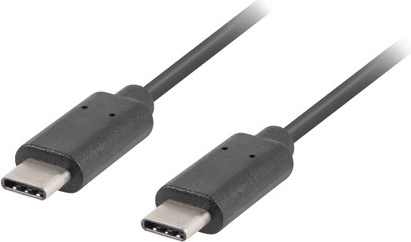 USB-C – USB-C 2.0 kábel, 1 m, fekete