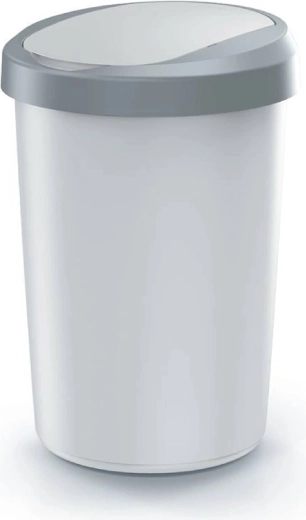 25 l-es, billenő fedelű szemetes, hamuszürke PROSPERPLAST