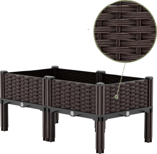Stílusos rattan megjelenés barna színben