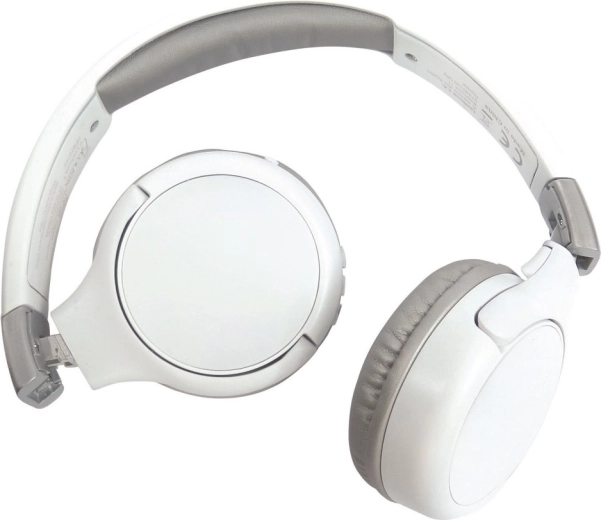 Összecsukható fehér Bluetooth fejhallgató