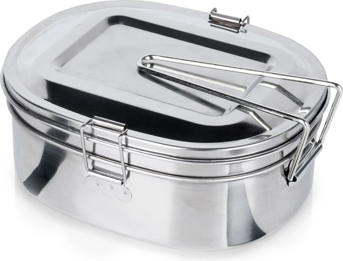 Rozsdamentes acél túramenázsiás/lunch box, 2 részes, 350/900 ml, REDCLIFFS