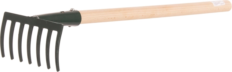 Profi gereblye 7 foggal, 50 cm-es nyéllel