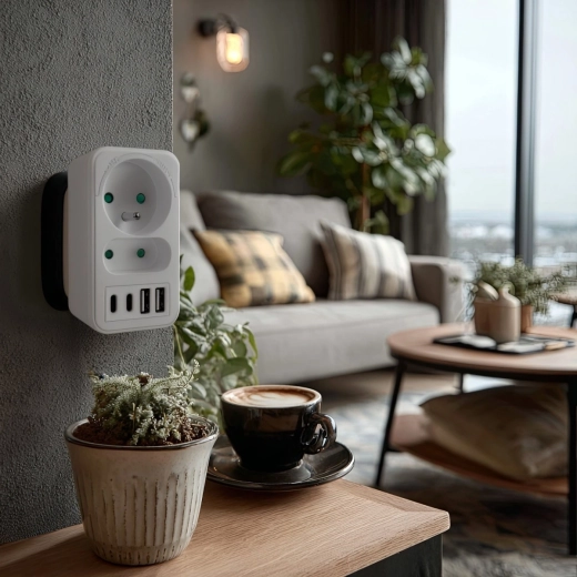 Háztartási eszközök táplálása és egyidejű töltés