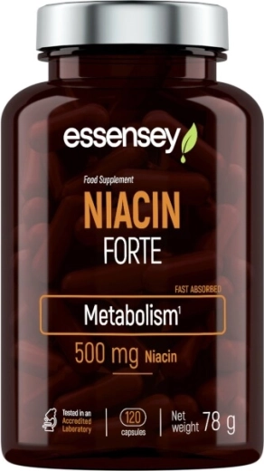 Essensey Niacin Forte B3-vitamin 500 mg, 120 kapszula