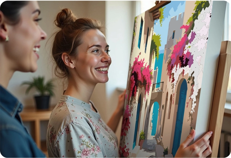 A kész mű könnyen kiállítható