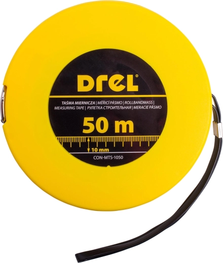 Drel acél felcsévélhető mérőszalag 50 m x 10 mm