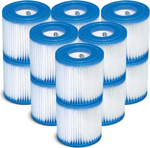 S1 INTEX típusú pezsgőfürdő szűrők – 12 darabos készlet