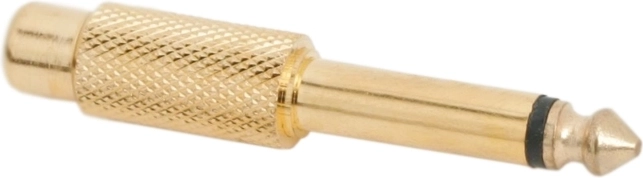 Aranyozott RCA-aljzat–6,3 mm-es mono jackdugó adapter