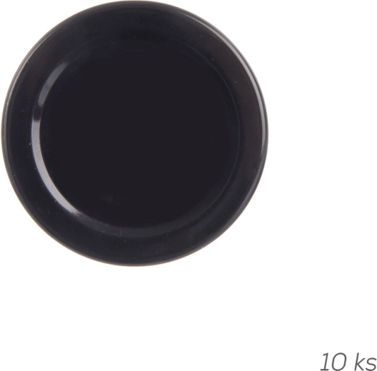 Fém fedő TO 53 (53 mm) fekete, 10 db