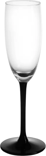 Pezsgőspohár 180 ml fekete szárral