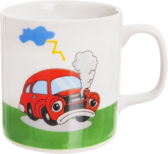 Gyermek porcelán bögre autós mintával 225 ml