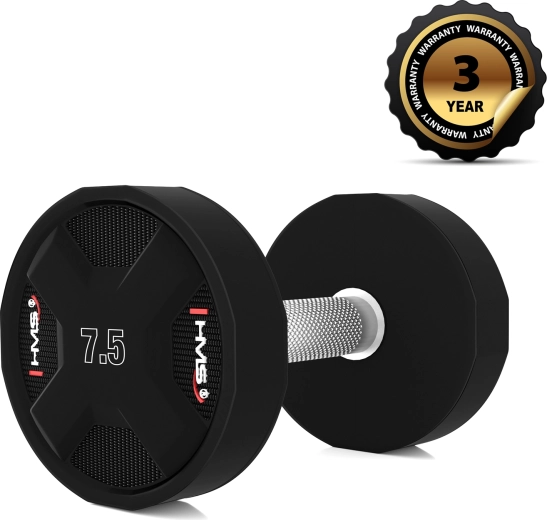 HMS HPC egykezes kézisúlyzó, 7,5 kg, poliuretánból